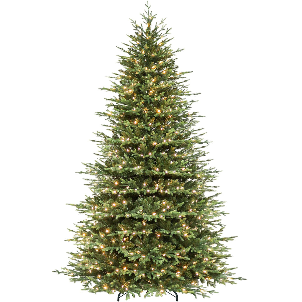 Hykolity 7.5 ft Prelit Christmas Tree with Realistic PE Foliage