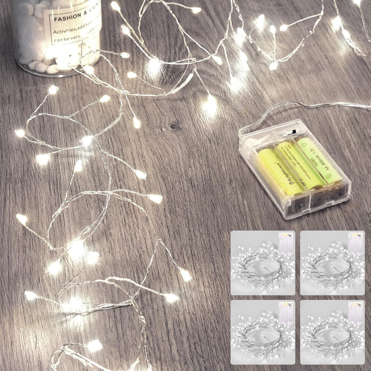 Minetom Fairy Lights Battery Operated, Twinkle String Lights 5ft 60LED