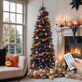 YITAHOME 6FT Prelit Green Fraser Fir Pencil Christmas Tree with Remote