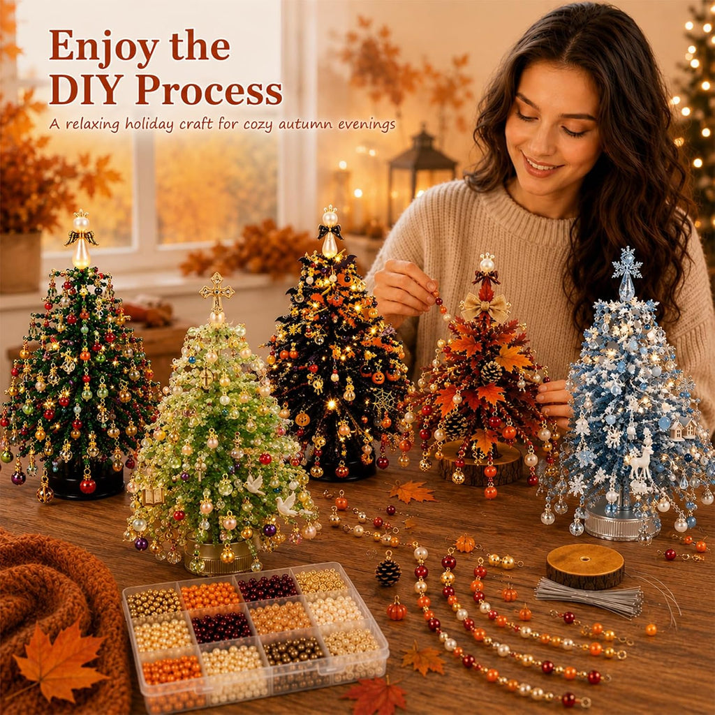 DIY Beaded Christmas Tree Kit for Adults (All Styles - 5Pcs)