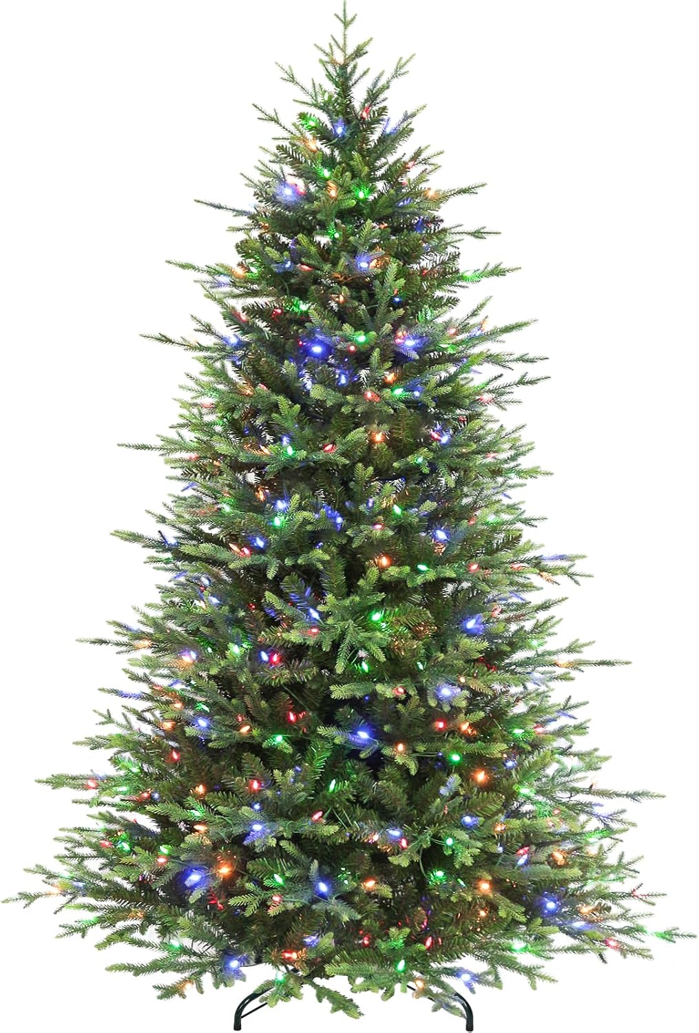 Hykolity 7.5 ft Prelit Christmas Tree with Realistic PE Foliage