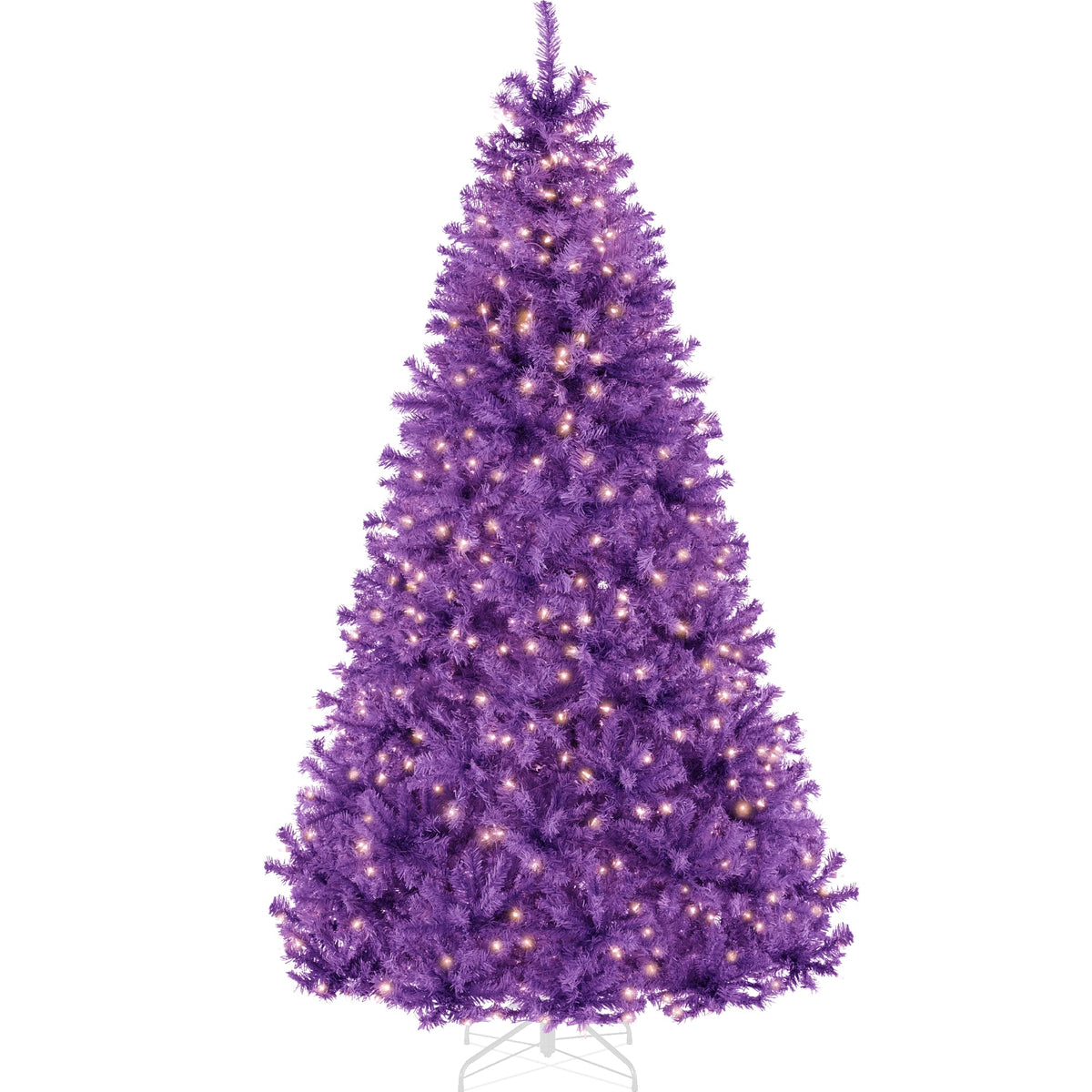 Best Choice Products 6Ft Pre-Lit Christmas Tree w/Twinkling LEDs, Premium Green Artificial Pine Lighted Holiday Decoration w/ 250 Lights, 1000 Branch Tips, Metal Base - Multi-Color Lights