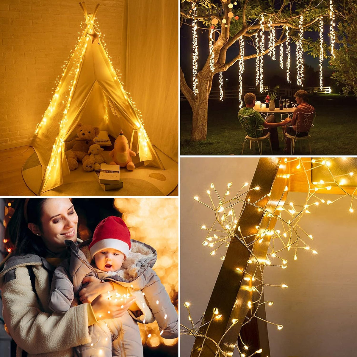 Minetom Fairy Lights Plug in, String Lights for Christmas Tree Decoration