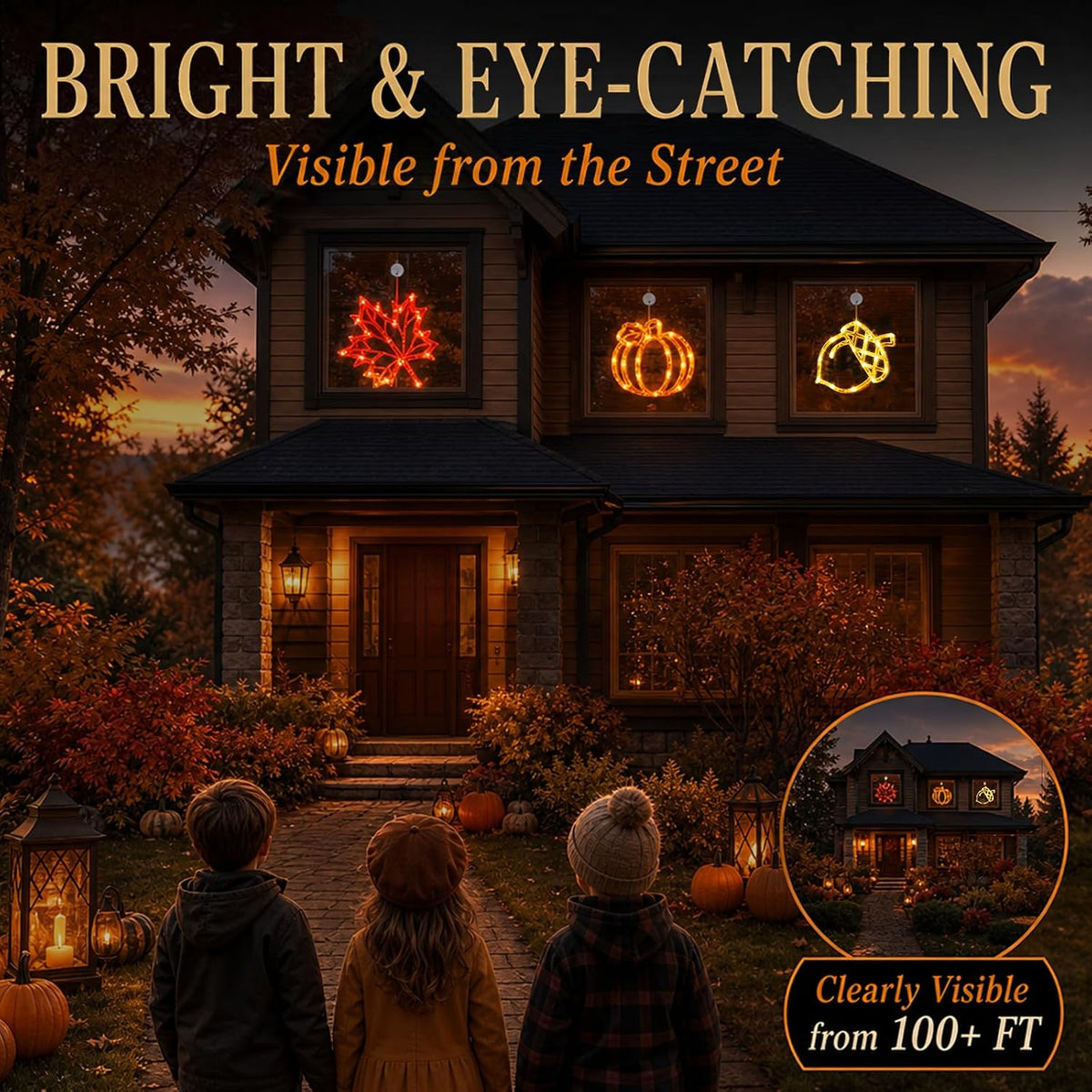 LOLStar Fall Decor Fall Lights 2026, Thanksgiving Decorations LED Lights