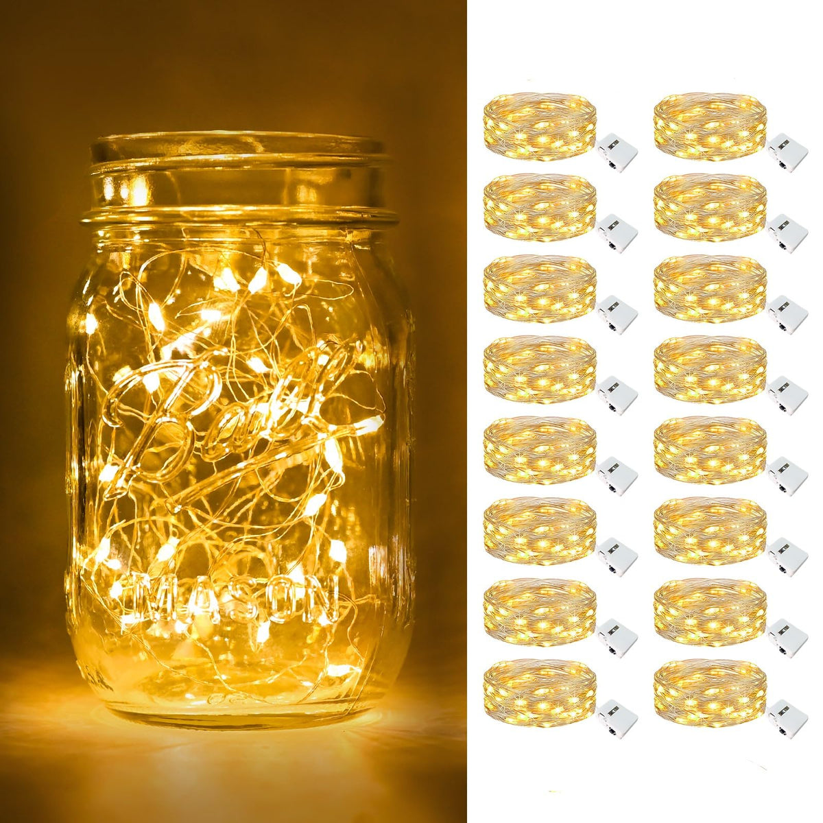 btfarm 30 Pack Fairy Lights Battery Operated Twinkle Lights with 3 Modes