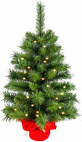 2ft Pre-lit Artificial Mini Christmas Tree,Small Xmas Tree