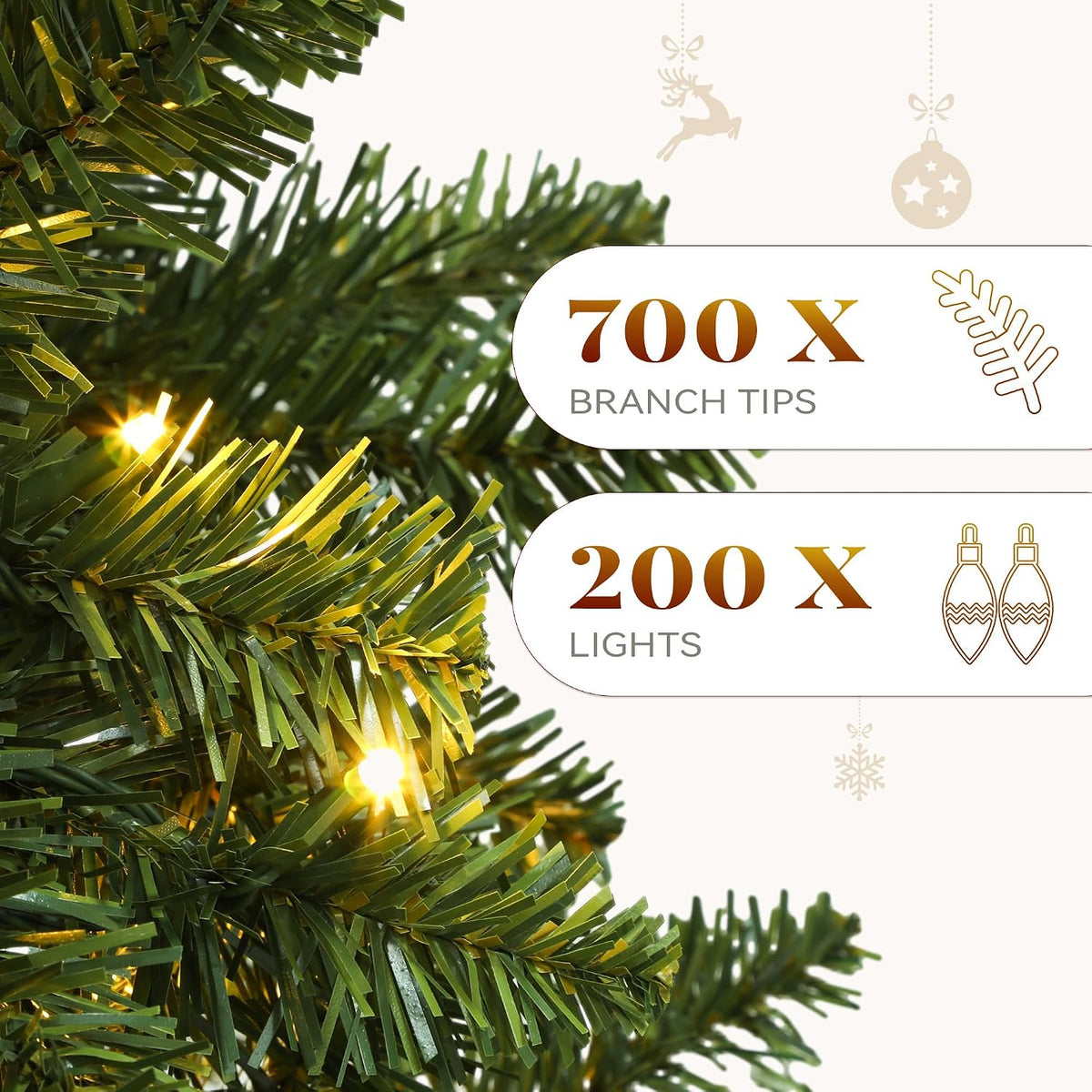 YITAHOME 6FT Prelit Green Fraser Fir Pencil Christmas Tree with Remote