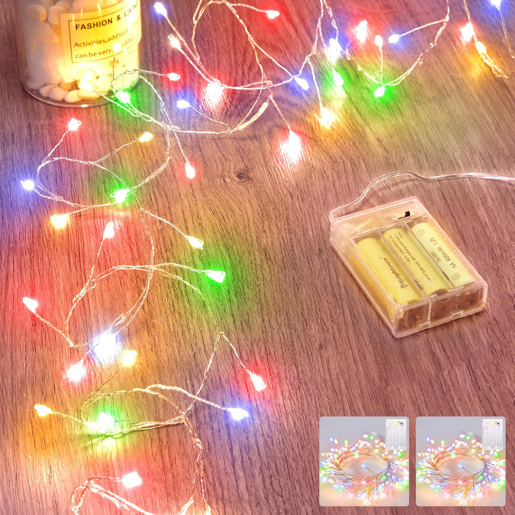 Minetom Fairy Lights Battery Operated, Twinkle String Lights 5ft 60LED