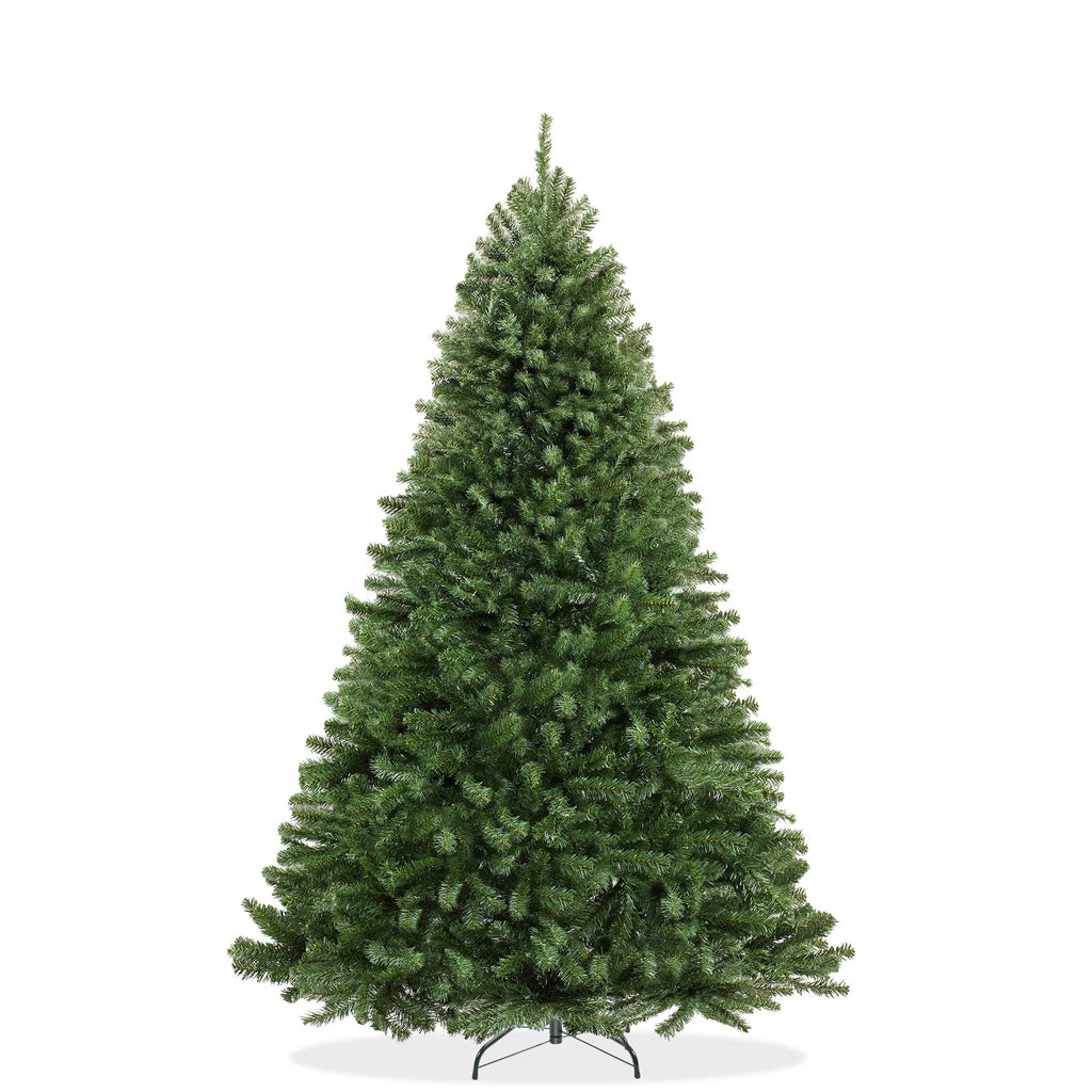 Casafield 7.5FT Realistic Green Spruce Unlit Artificial Holiday Christmas Tree with Sturdy Metal Stand