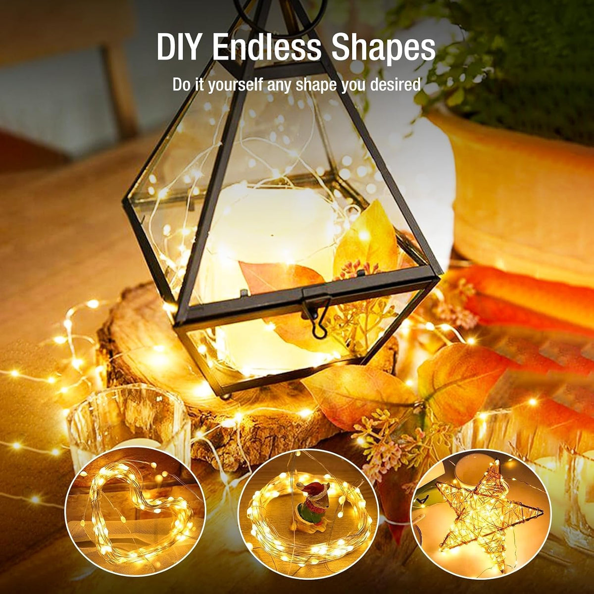 6 Pack Fairy Lights Battery Operated - 7ft 20 Led Twinkle lights 3 Modes, Bulk Mini String Lights Waterproof for Mason Jars Vases DIY Party Table Centerpieces Christmas Decoration -Warm White