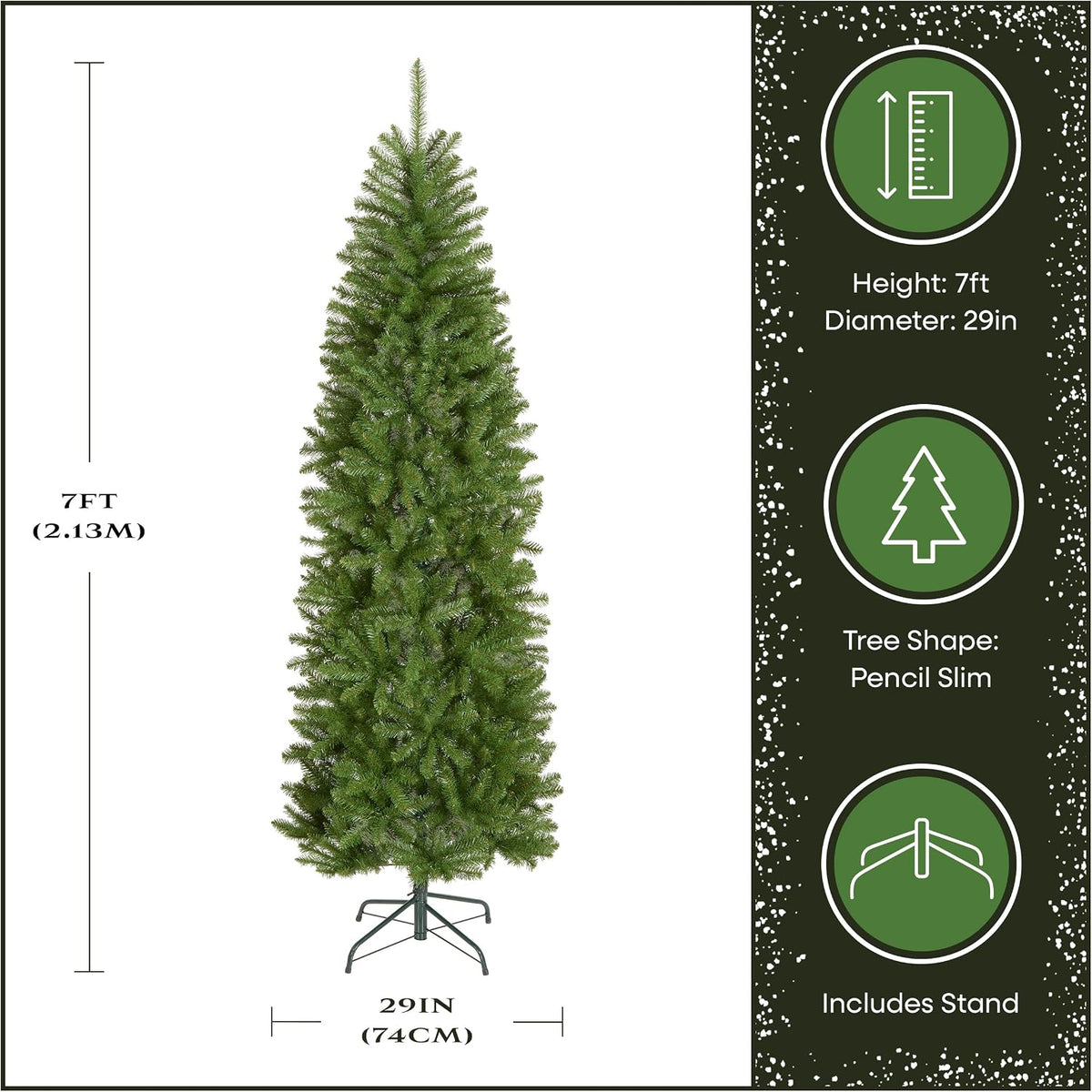 National Tree Company 7ft Unlit Kingswood Fir Slim Christmas Tree