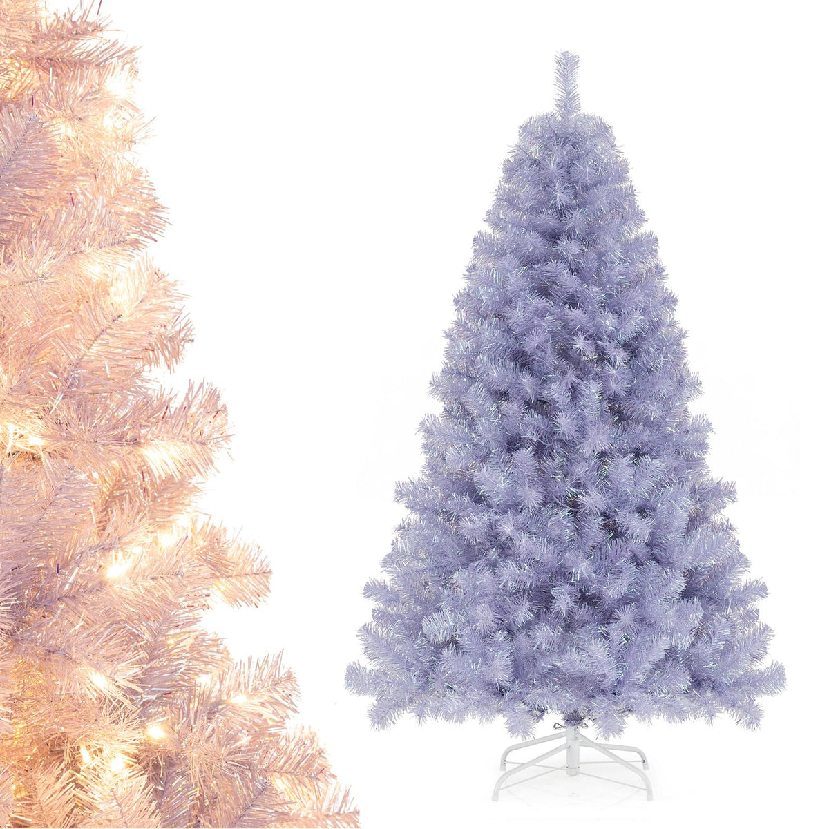 COSTWAY 4 FT Pre-lit Christmas Tree, Artificial Holiday Xmas Tree