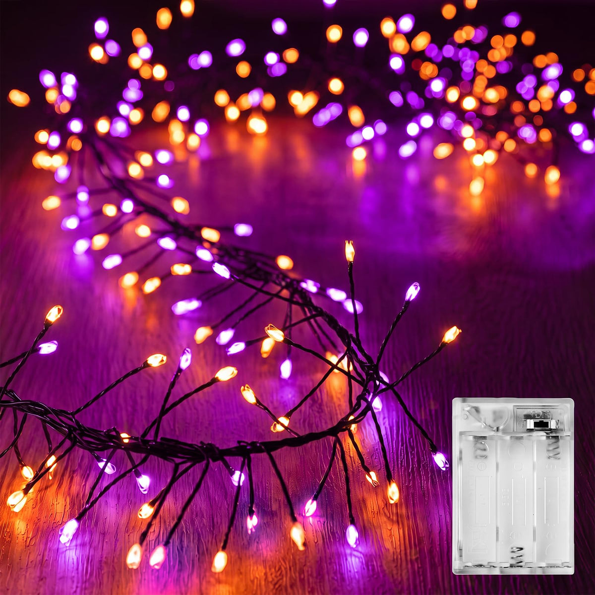 Brightown Fairy Lights Battery Operated, 10Ft 120 LED Firecracker String Lights, Waterproof Silver Wire Starry Firefly Light for DIY Wreath Wedding Indoor Outdoor Christmas Garden Decorations