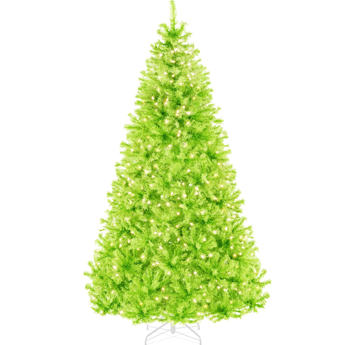 Best Choice Products 6Ft Pre-Lit Christmas Tree w/Twinkling LEDs, Premium Green Artificial Pine Lighted Holiday Decoration w/ 250 Lights, 1000 Branch Tips, Metal Base - Multi-Color Lights