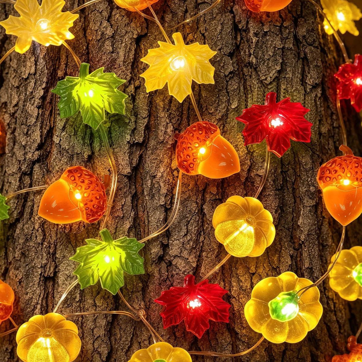 40LED Fall String Lights, 13FT Pumpkin Fall Decorations for Home 2026