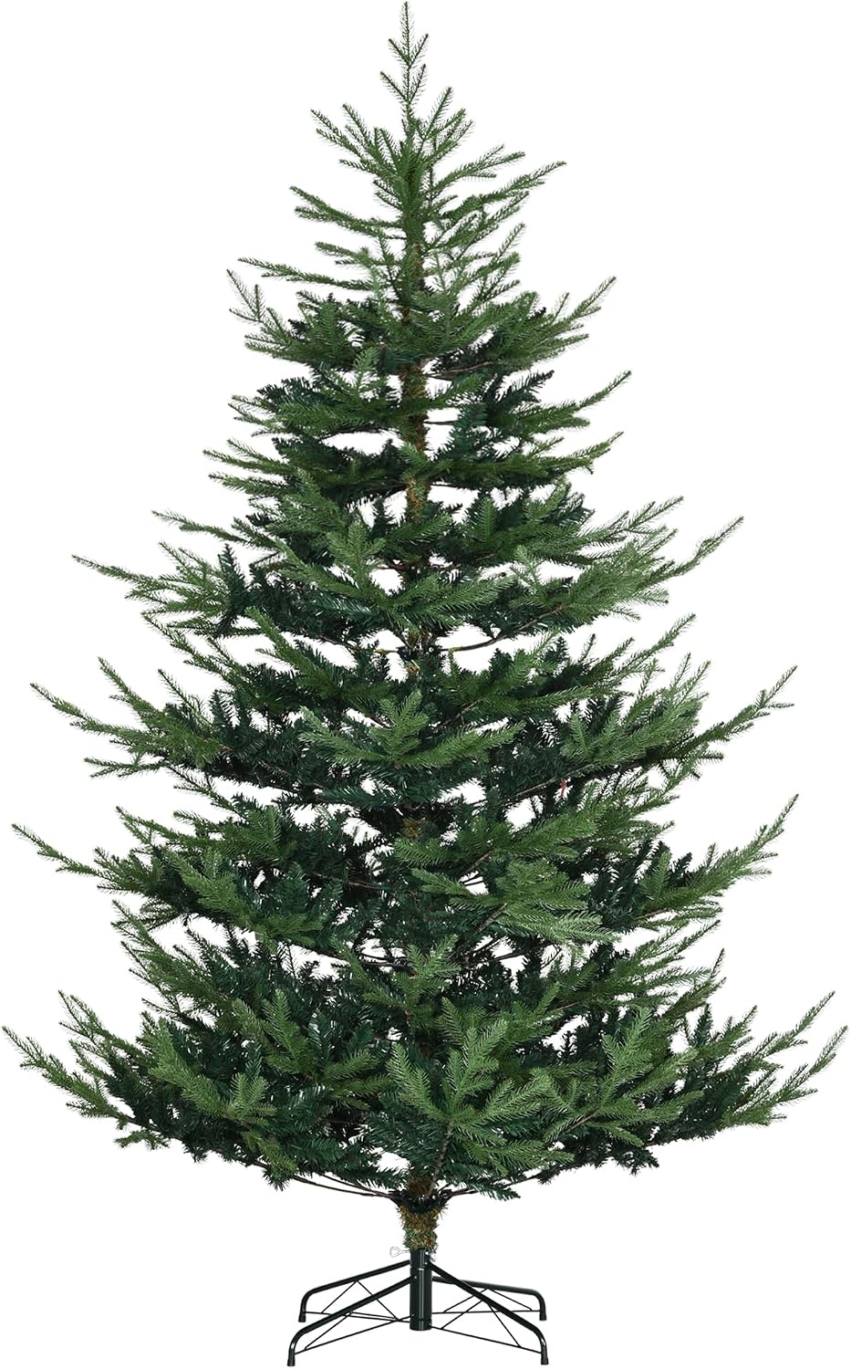 HOMCOM 7.5 Foot Artificial Christmas Tree, Nordic Pine, Green