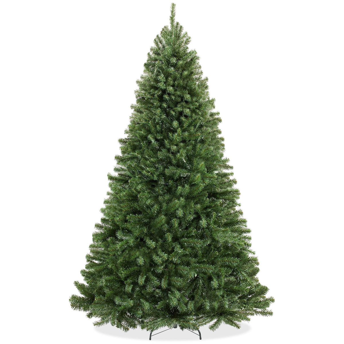 Casafield 7.5FT Realistic Green Spruce Unlit Artificial Holiday Christmas Tree with Sturdy Metal Stand