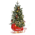 Garvee 3FT Christmas Tree, Pre-Lit Artificial Christmas Trees with Lights, Small Xmas Trees with Sleigh Base & 78 Warm White Lights, Christmas Decoration for Home, Office,1 PCS