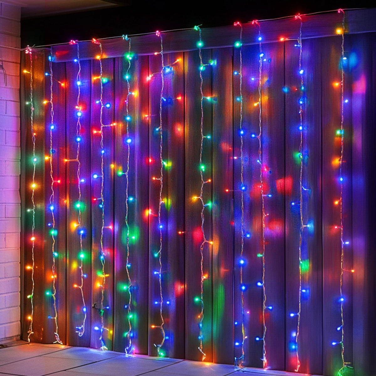 Dazzle Bright 300 LED Curtain Lights, Plug in Fairy Curtain Lights for Bedroom, Christmas Hanging String Lights Outdoor for Window Backdrop Wall Wedding Patio Indoor Dorm Party Decor, Warm White