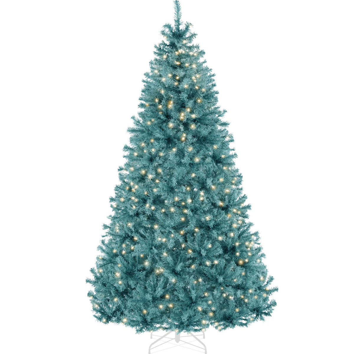 Best Choice Products 6Ft Pre-Lit Christmas Tree w/Twinkling LEDs, Premium Green Artificial Pine Lighted Holiday Decoration w/ 250 Lights, 1000 Branch Tips, Metal Base - Multi-Color Lights