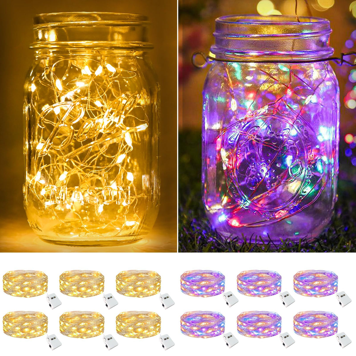 btfarm 30 Pack Fairy Lights Battery Operated Twinkle Lights with 3 Modes