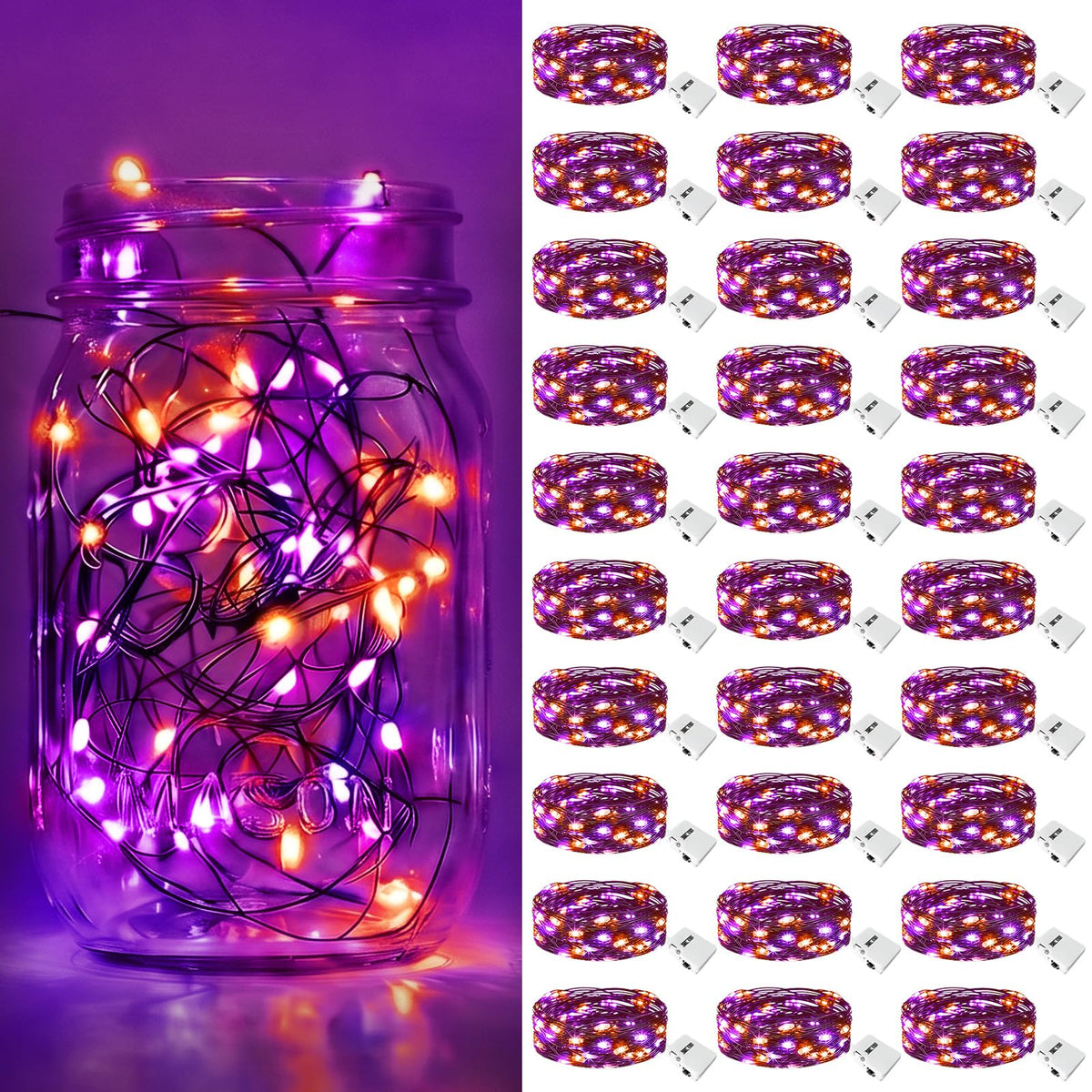 btfarm 30 Pack Fairy Lights Battery Operated Twinkle Lights with 3 Modes