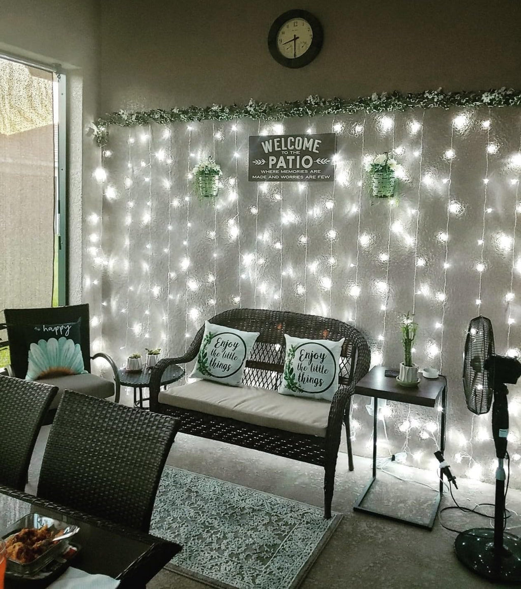 Lepro Lighting Ever 306 LED Curtain Lights Cool White, Hanging Fairy Lights