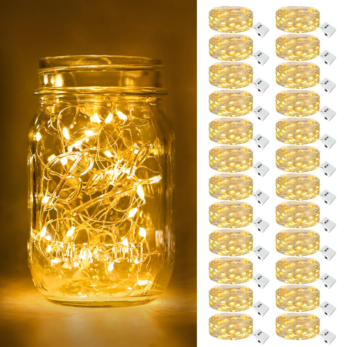 btfarm 30 Pack Fairy Lights Battery Operated Twinkle Lights with 3 Modes