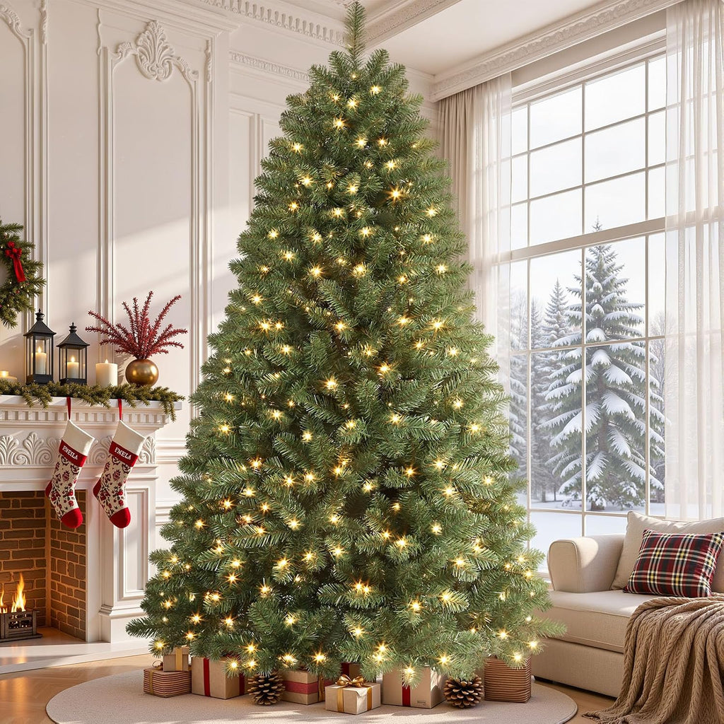 SHareconn 7ft Prelit Artificial Classic Spruce Christmas Tree