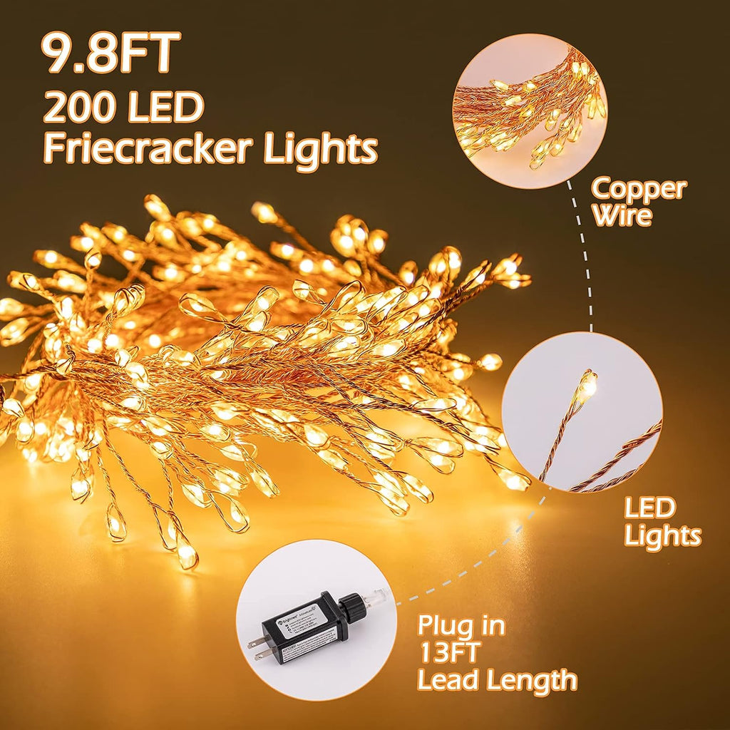 Minetom Fairy Lights Plug in, String Lights for Christmas Tree Decoration
