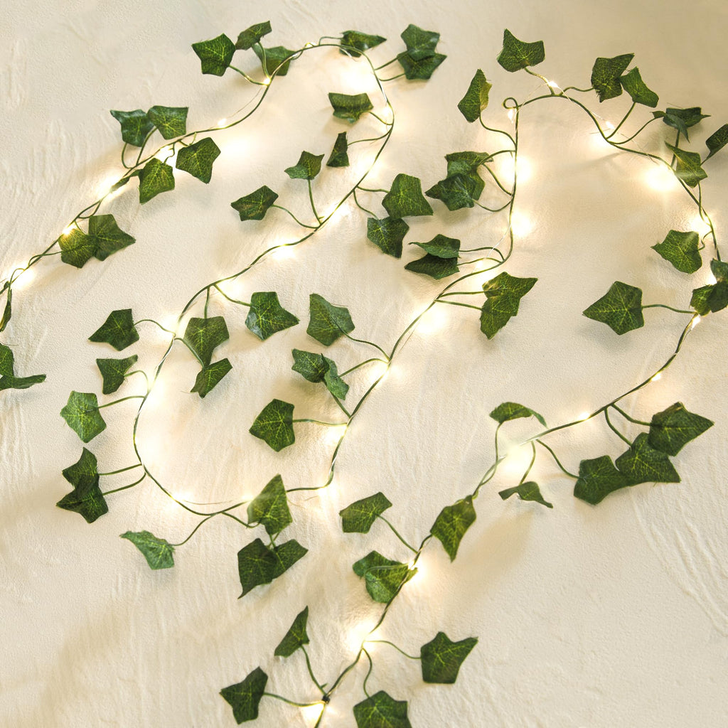 Maple Leaf String Lights, 2 Pack Battery Operated Fall Garland