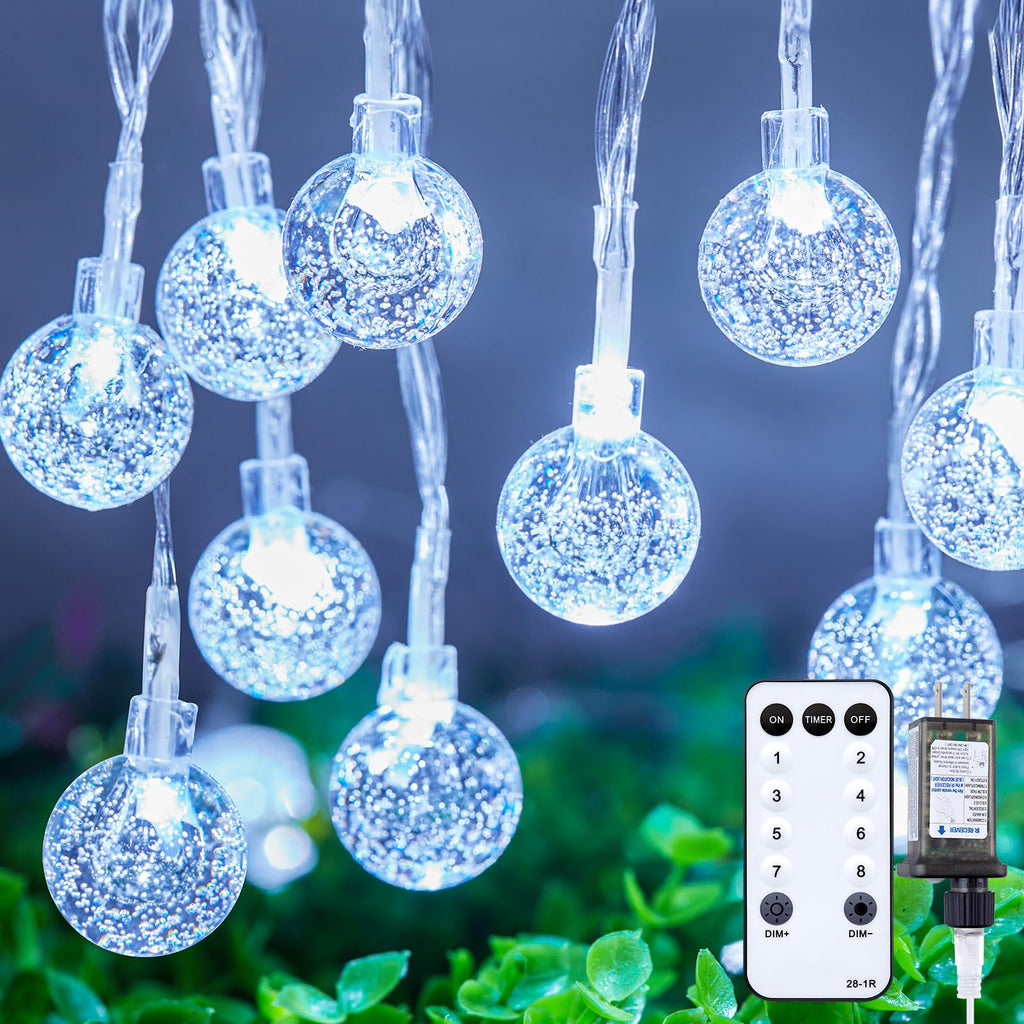 Minetom 33ft Plug in Star String Lights with Remote and Timer