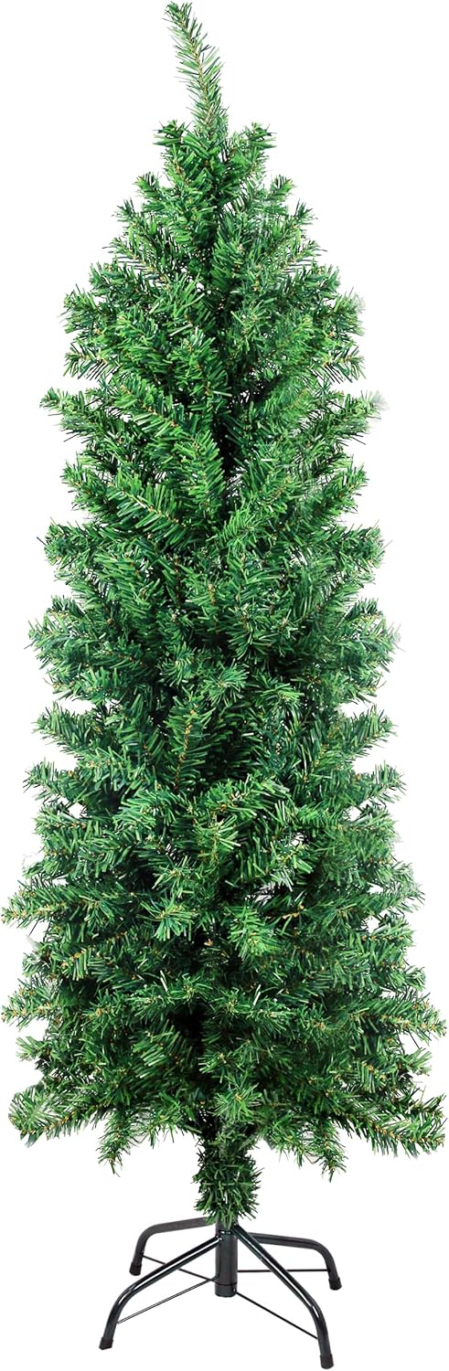 Suunyglade 4FT Green Artificial Christmas Tree, Premium Hinged Pine Tree
