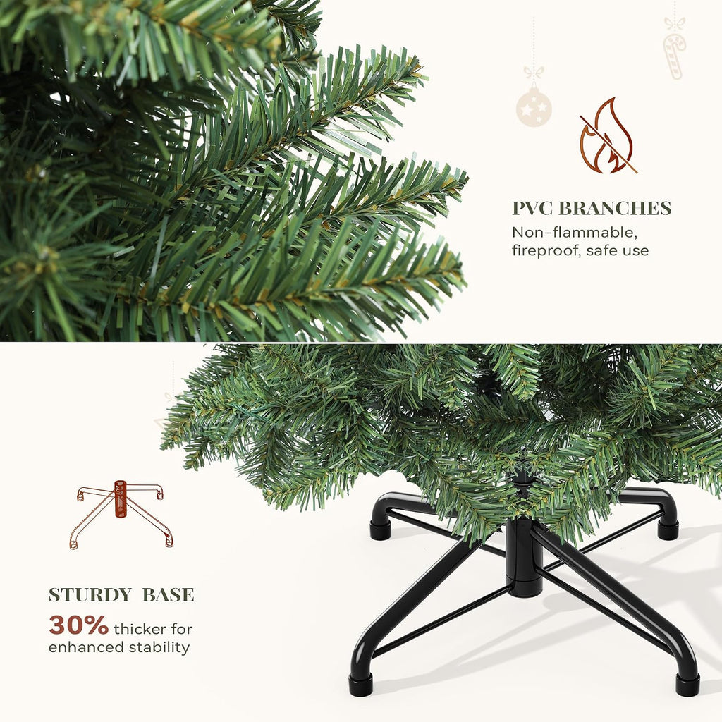 YITAHOME 6FT Prelit Green Fraser Fir Pencil Christmas Tree with Remote
