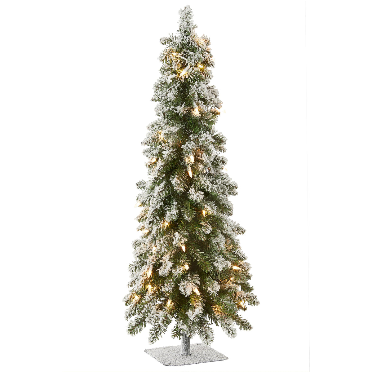 National Tree Company 3ft Pre-Lit Flocked Downswept Christmas Forestree