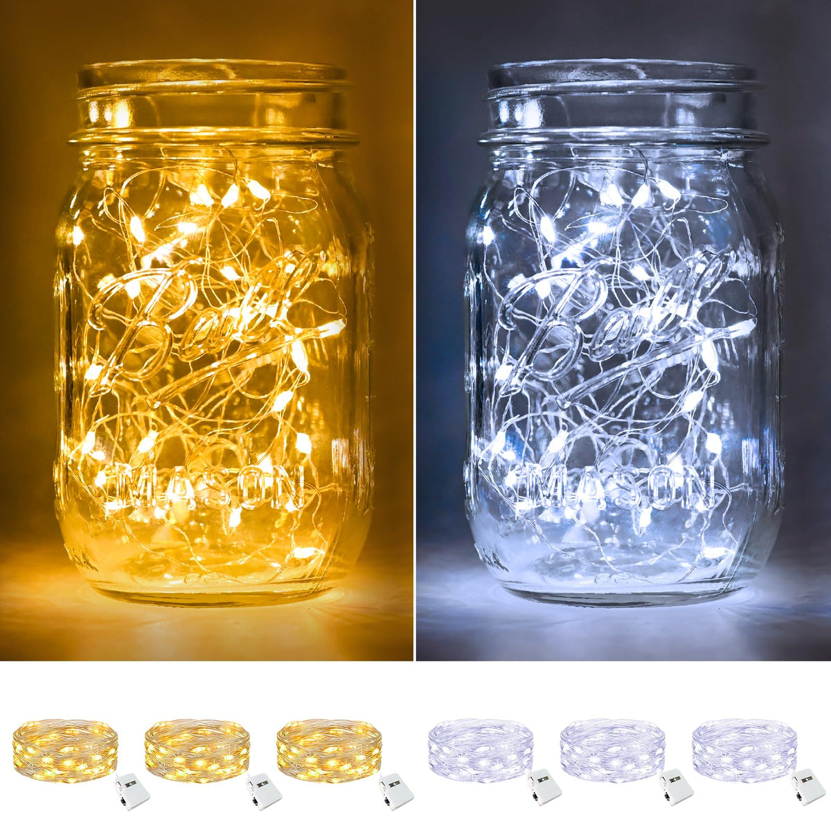 btfarm 30 Pack Fairy Lights Battery Operated Twinkle Lights with 3 Modes