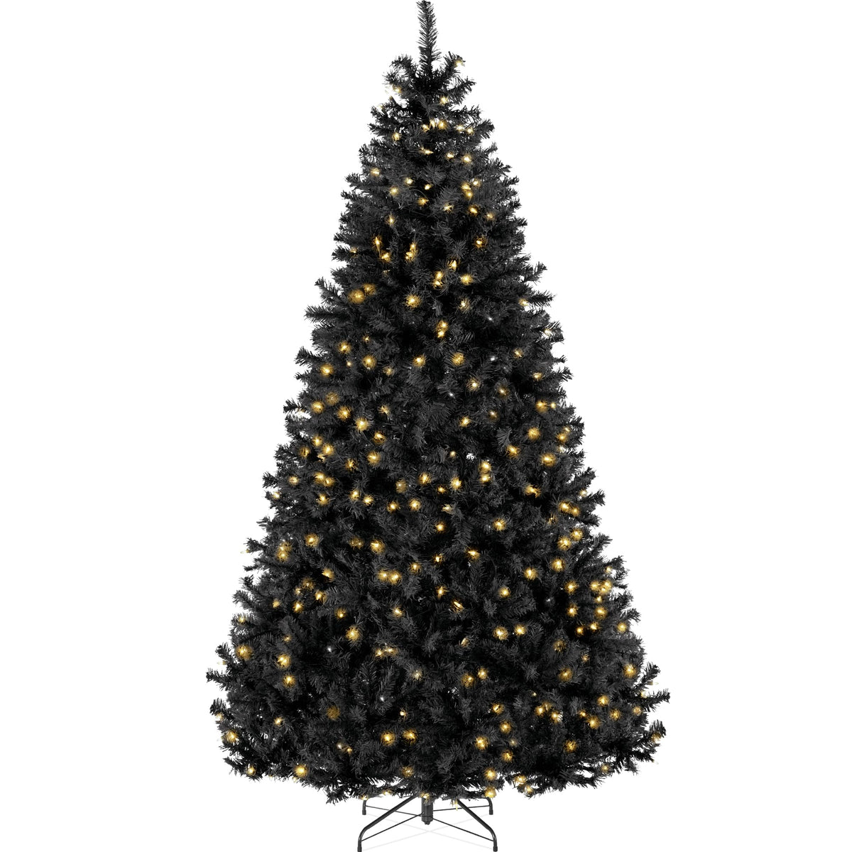 Best Choice Products 6Ft Pre-Lit Christmas Tree w/Twinkling LEDs, Premium Green Artificial Pine Lighted Holiday Decoration w/ 250 Lights, 1000 Branch Tips, Metal Base - Multi-Color Lights