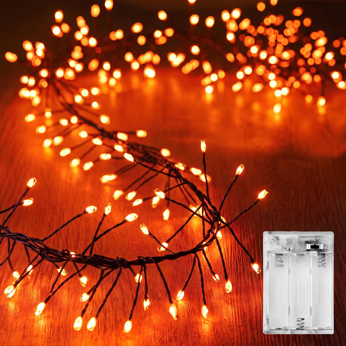 Brightown Fairy Lights Battery Operated, 10Ft 120 LED Firecracker String Lights, Waterproof Silver Wire Starry Firefly Light for DIY Wreath Wedding Indoor Outdoor Christmas Garden Decorations