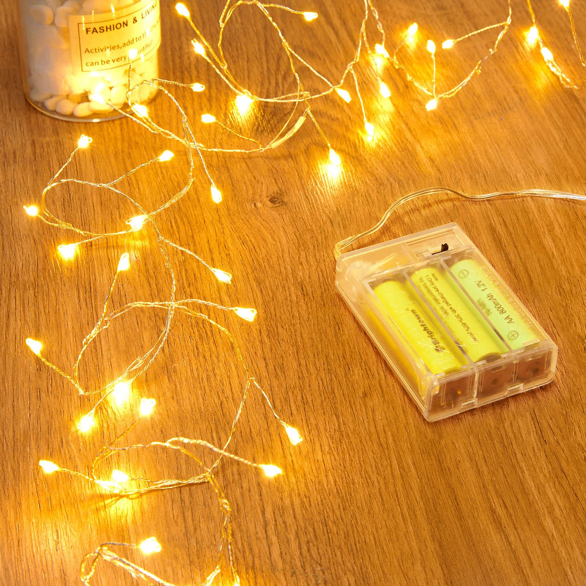 Minetom Fairy Lights Battery Operated, Twinkle String Lights 5ft 60LED