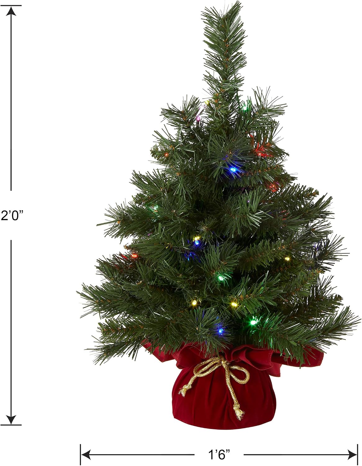 National Tree Company 24in Pre-Lit Majestic Fir Artificial Christmas Tree