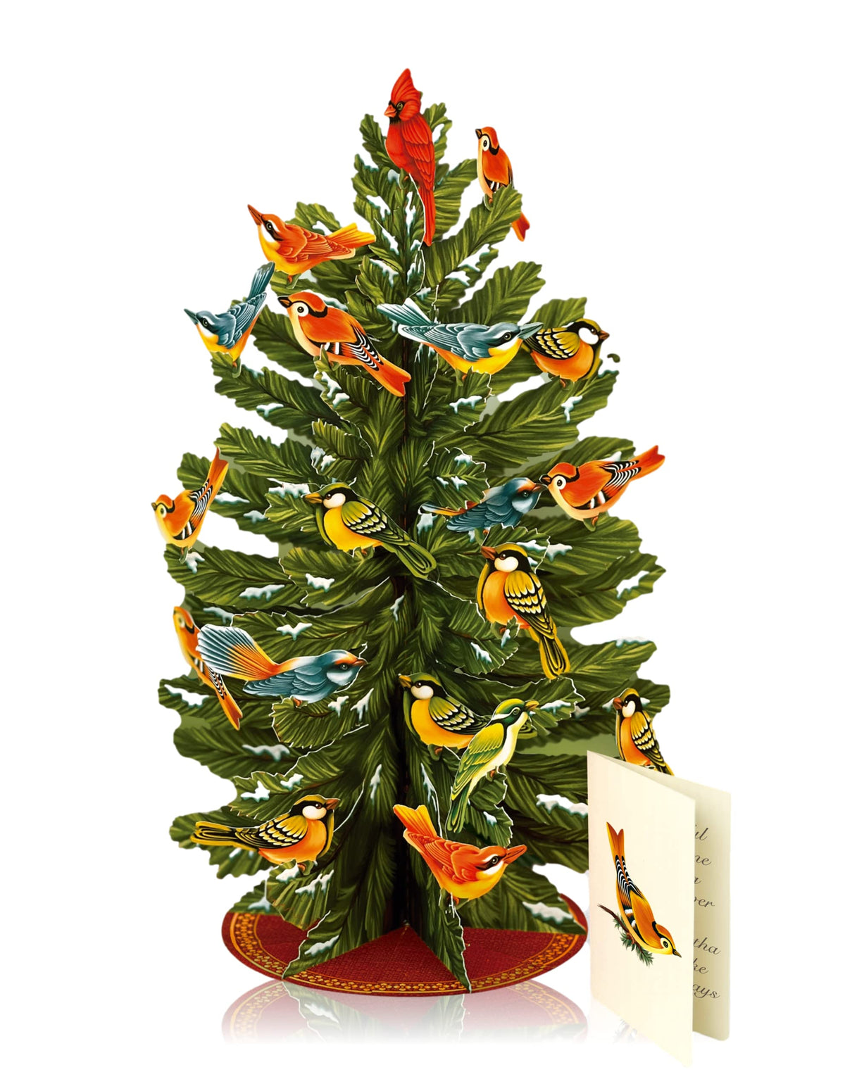 Freshcut Paper Pop Up Christmas Cards, Christmas Tree, 15 Inch Life Sized 3D Popup Greeting Card, Holiday Card, Thank You Gifts, Blank Notecard & Envelope