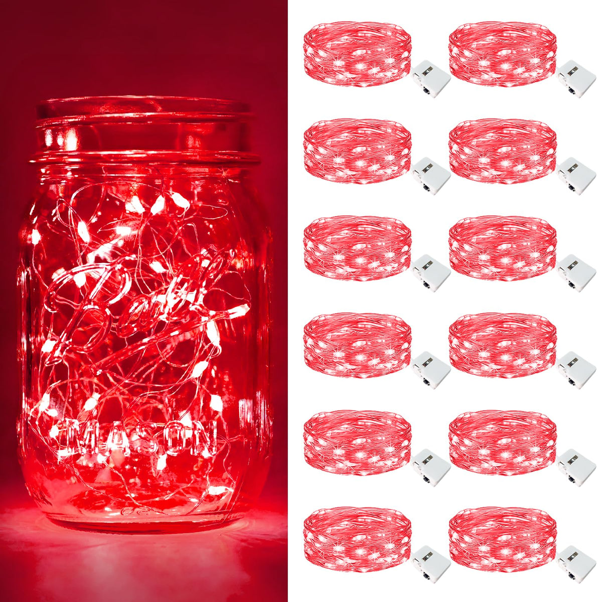 btfarm 30 Pack Fairy Lights Battery Operated Twinkle Lights with 3 Modes