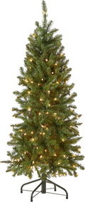 National Tree Company 4.5ft Pre-Lit Kingswood Fir Slim Christmas Tree