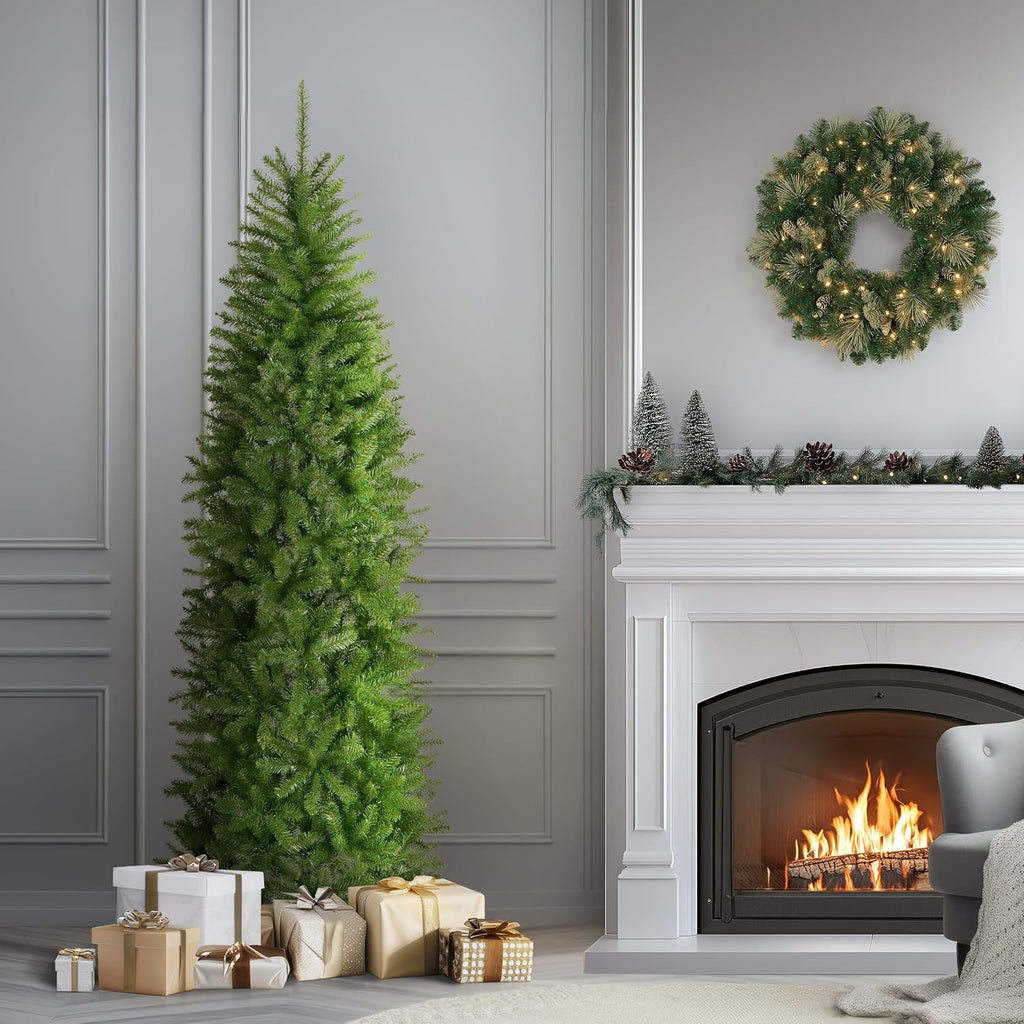 National Tree Company 7ft Unlit Kingswood Fir Slim Christmas Tree