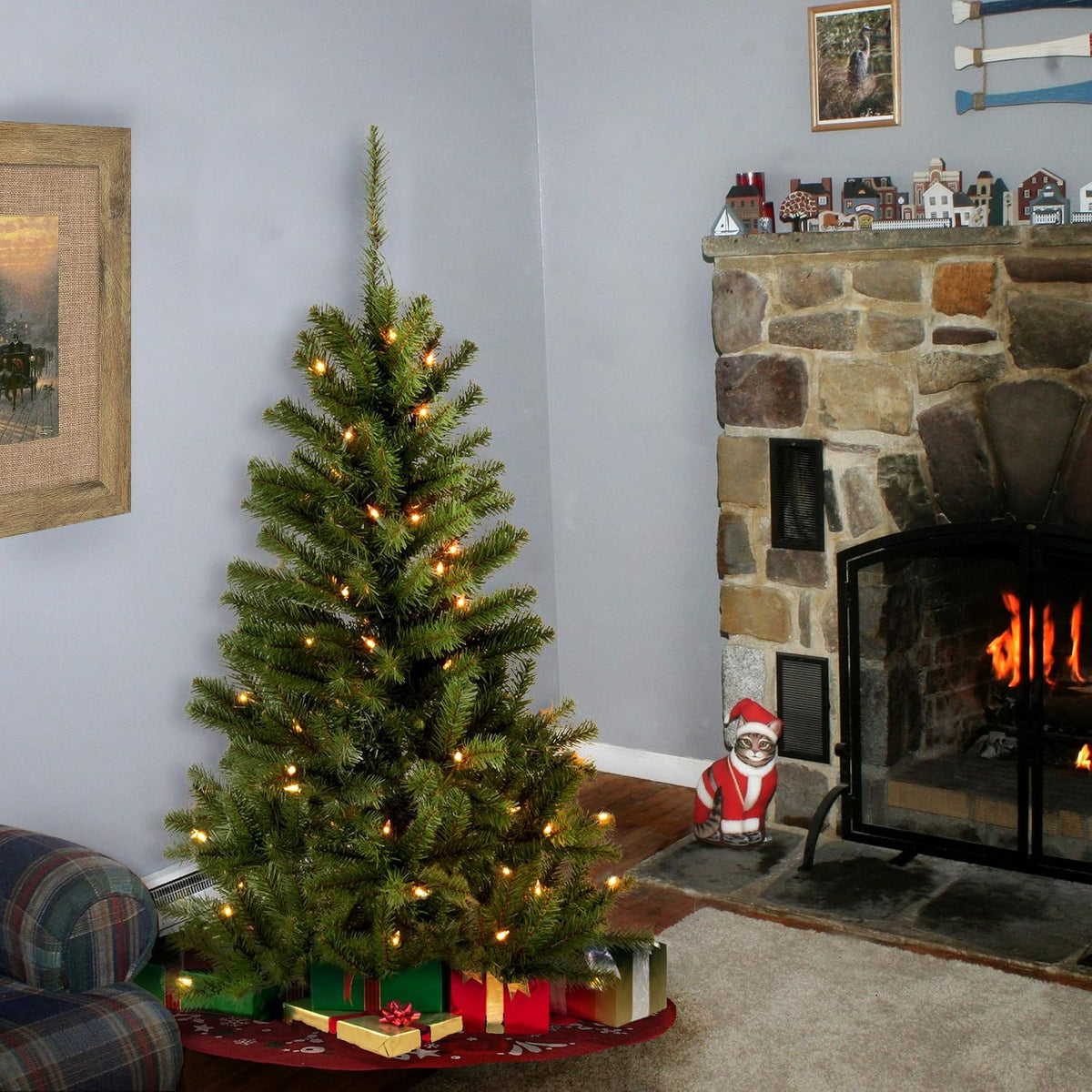 National Tree Company 4ft Pre-Lit Grande Canadian Fir Mini Christmas Tree