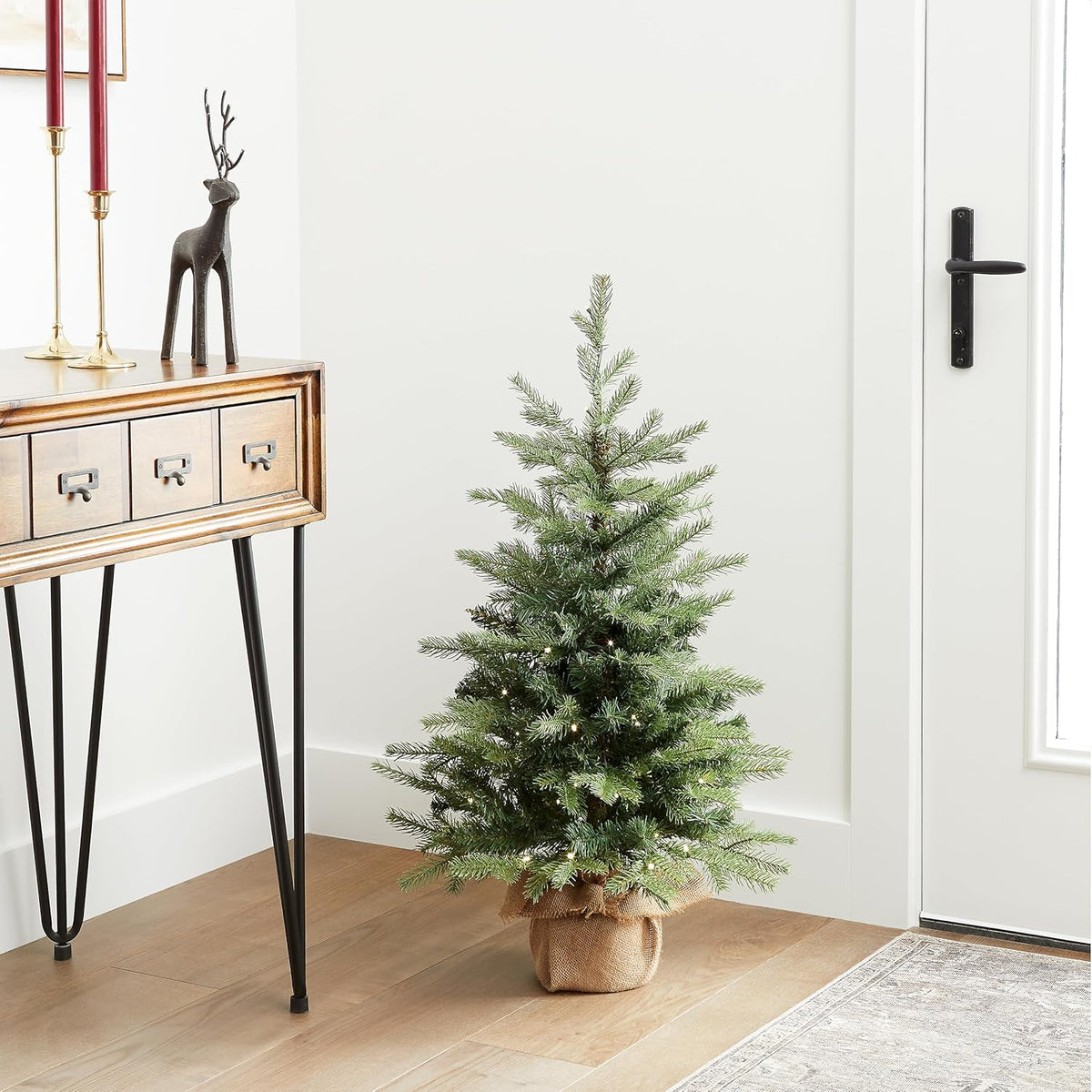 National Tree Company 3ft Pre-Lit Nordic Spruce Mini Christmas Tree