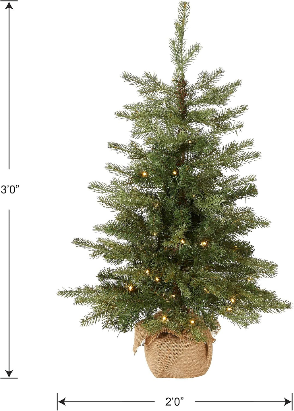National Tree Company 3ft Pre-Lit Nordic Spruce Mini Christmas Tree