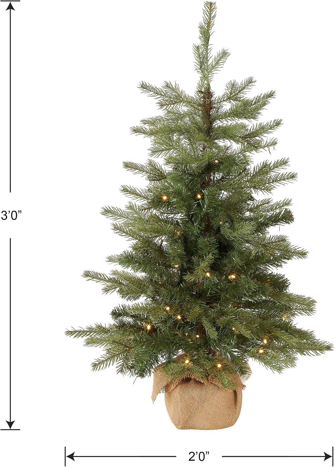 National Tree Company 3ft Pre-Lit Nordic Spruce Mini Christmas Tree
