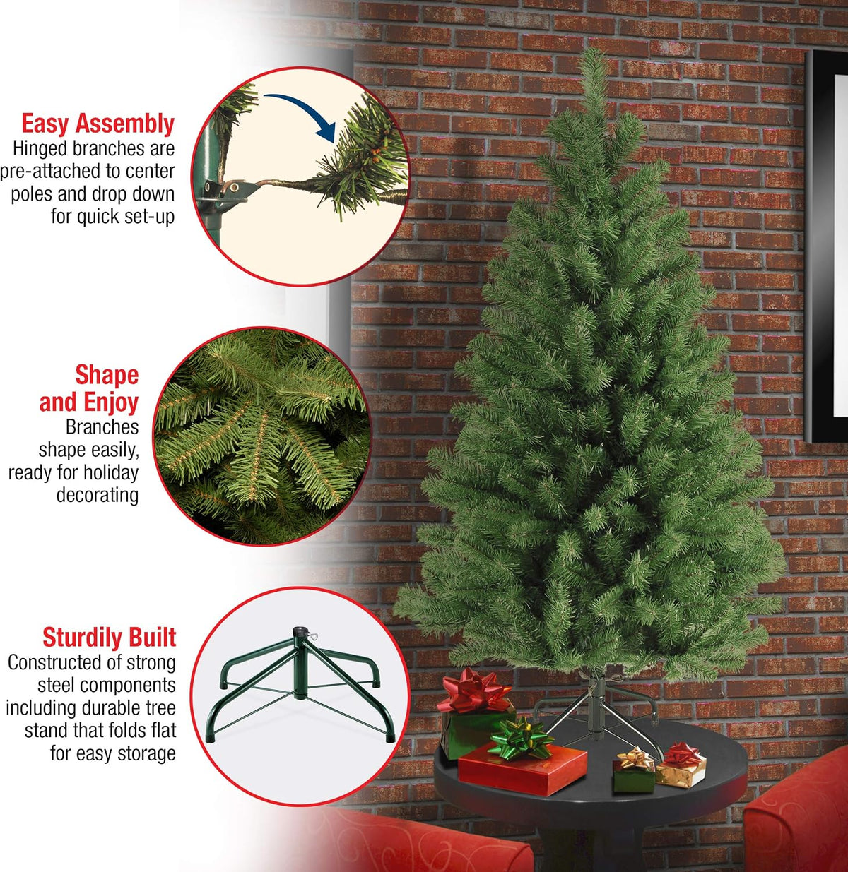 National Tree Company 4ft Unlit North Valley Spruce Mini Christmas Tree