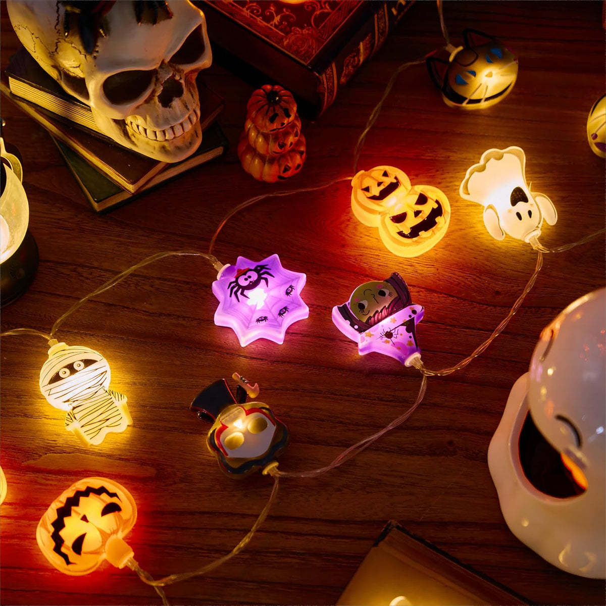 LOLStar Halloween String Lights, 10FT 20 LED Halloween Fairy Lights Decor